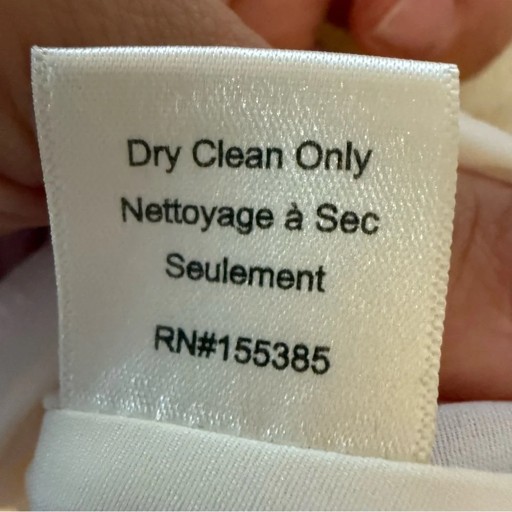 Ronny Kobo Fallen Feathered-Hem Mini Dress – Ivory (XS) - Picture 9 of 12